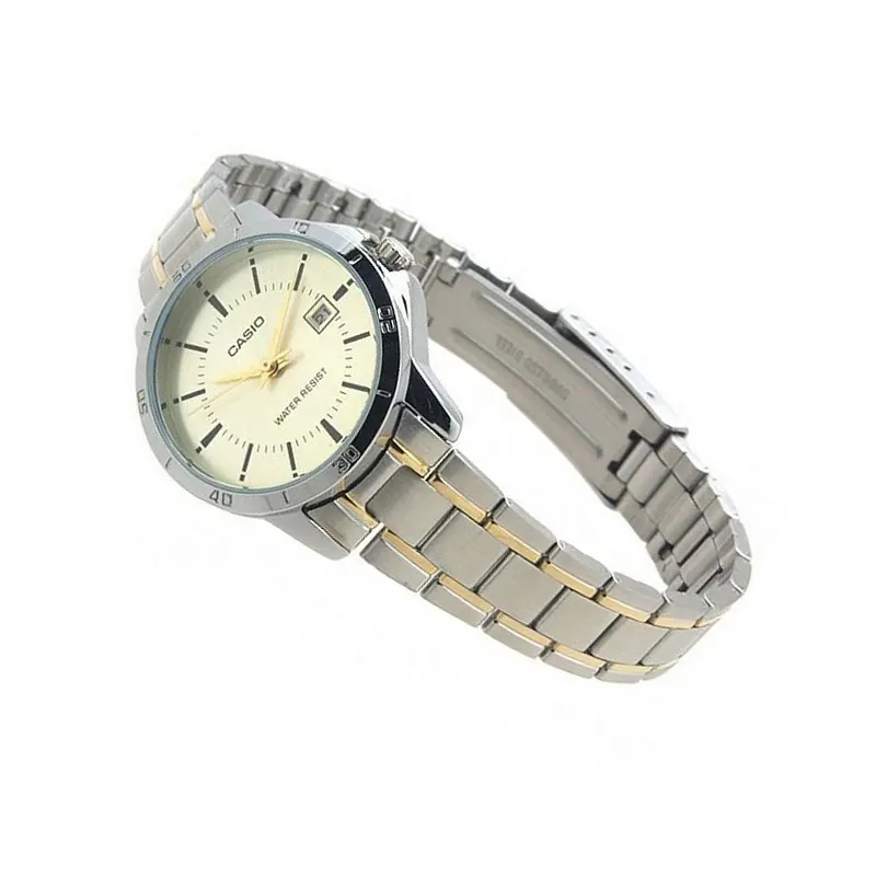 Casio Enticer Japan Quartz Champagne Dial Ladies Watch- LTP-V004SG-9A